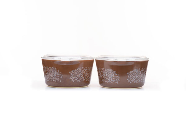 Pyrex Woodlands set of 2 Cinderella Casserole Dishes